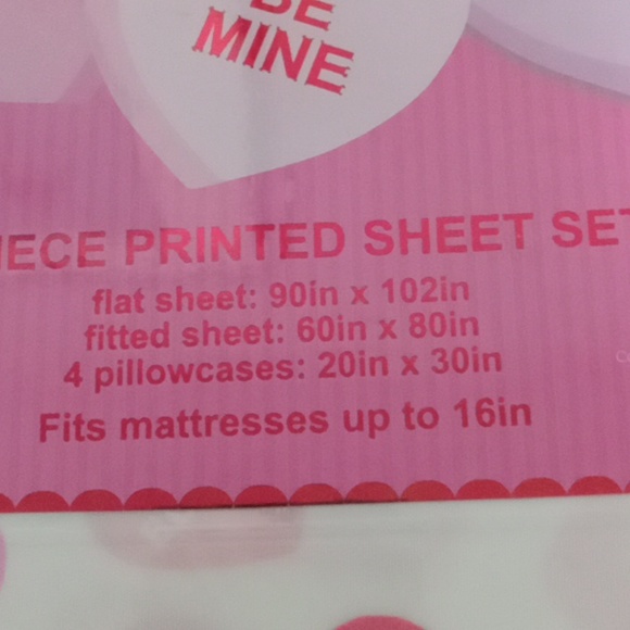 Valentines Day Conversation Hearts Sheet Set New - Picture 3 of 4